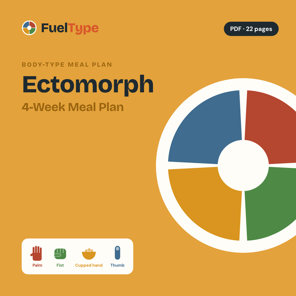 Ectomorph 4-Week Meal Plan: Hand-Portion Guide & UK Shopping Lists cover