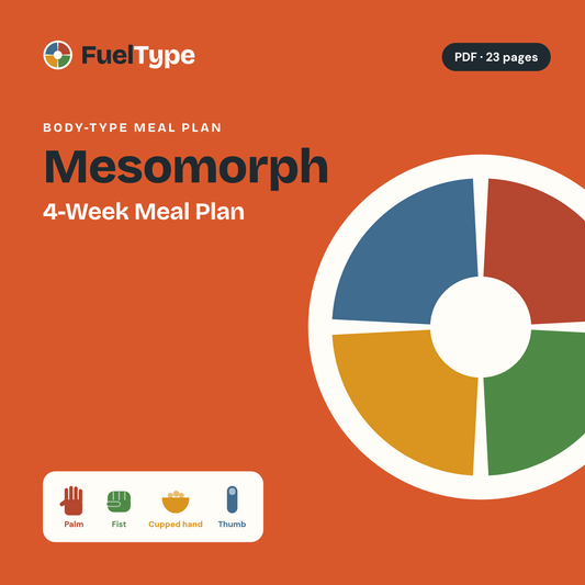 Mesomorph 4-Week Meal Plan: Balanced Hand Portions & UK Shopping Lists cover