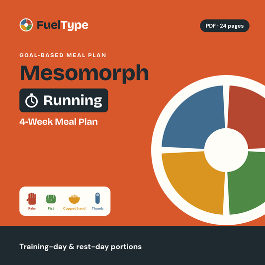 Mesomorph Running 4-Week Meal Plan: Training & Rest-Day Hand Portions cover
